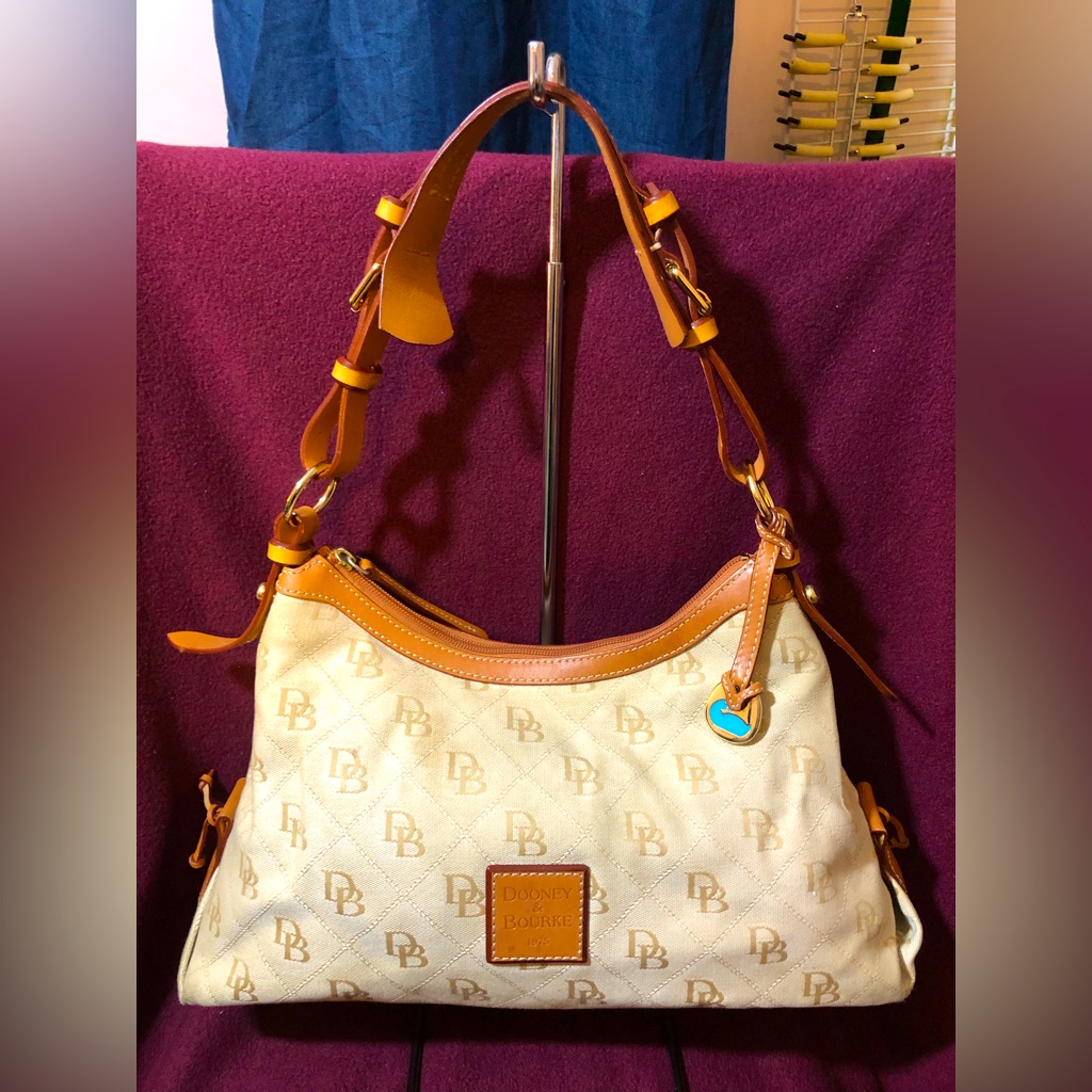 Authentic Dooney & Burke Signature Hobo Purse
